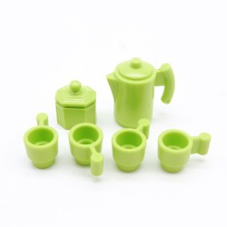 Playmobil 41525 Lot de Vaisselle Verte Carafe Pot épice 4 Gobelets