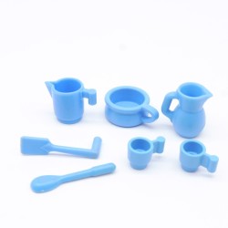 Playmobil 41543 Lot de Vaisselle Bleue