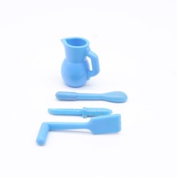 Playmobil 41544 Lot de Vaisselle Bleue