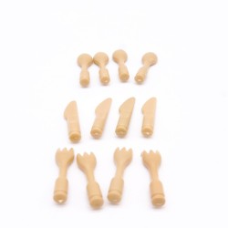 Playmobil 41556 Lot de Couverts Marron Clair pour 4 Personnes