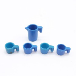 Playmobil 41561 Carafe et 4 Tasses Bleu Jaunissement