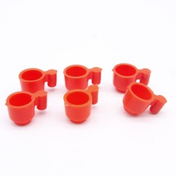 Playmobil 41575 Lot de 6 Tasses Rouges Vintage