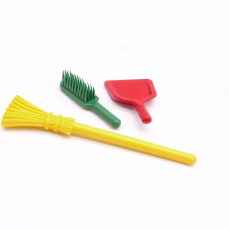 Playmobil 41592 Balai Jaune Balayette Verte Ramasse Poussière Rouge