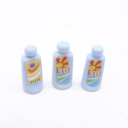 Playmobil 41606 Lot de 3 Flacons de crème Solaire bleus