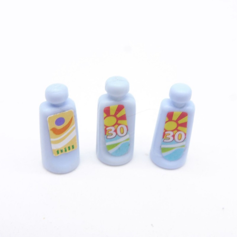 Playmobil 41606 Lot de 3 Flacons de crème Solaire bleus