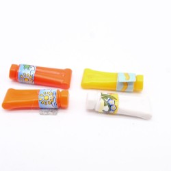 Playmobil 41607 Lot de 4 Tubes de crème Solaire et Produit de Beauté