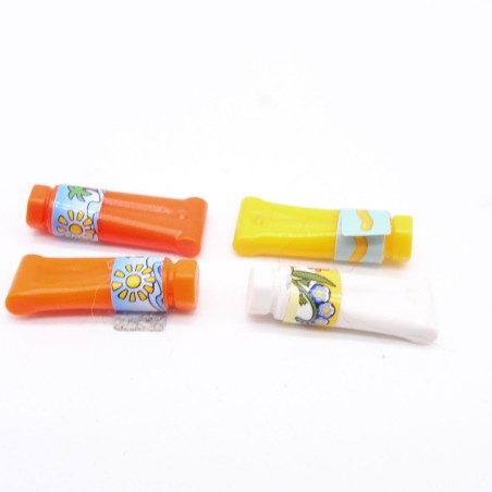 Playmobil 41607 Lot de 4 Tubes de crème Solaire et Produit de Beauté