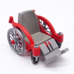 Playmobil 41641 Fauteuil Roulant Gris et Rouge 4226 Manque Pneus