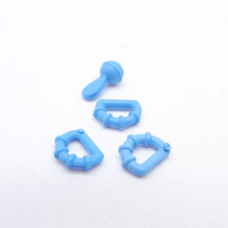 Playmobil 41669 Lot de 4 Jouets Bleus Bébé Hochets 5570 6447 9079 9495 5573