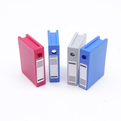 Playmobil 41707 Lot de 4 Dossiers de Bureaux Livres