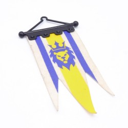 Playmobil 20574 Drapeau Château Lion Bleu un peu sale et usé