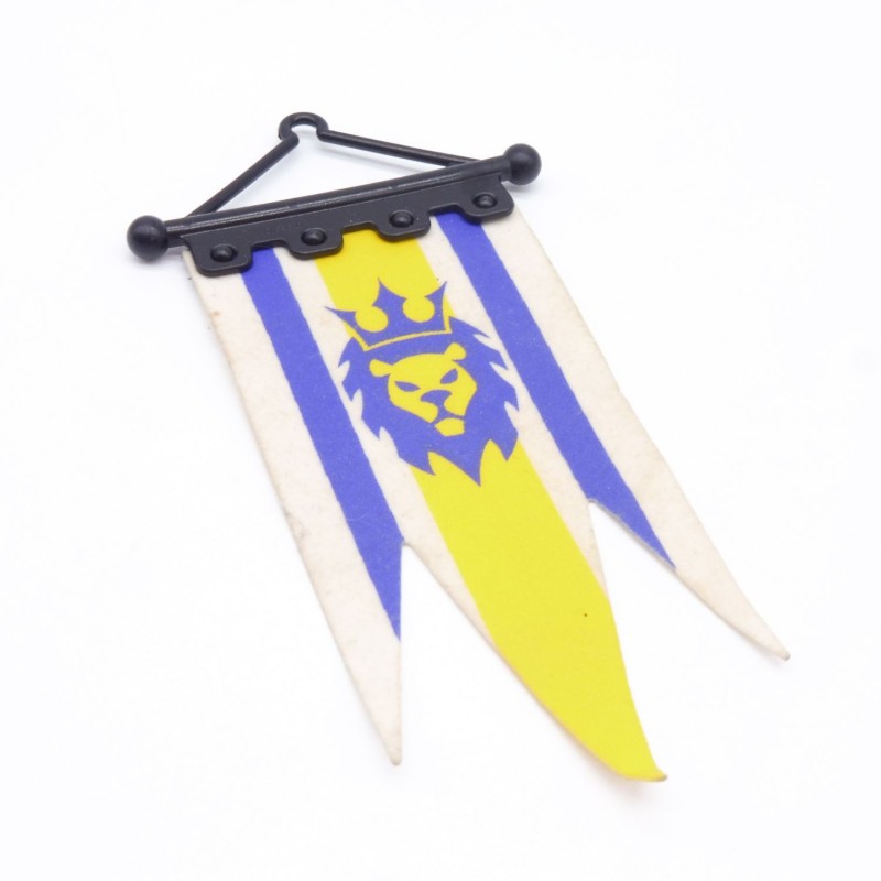 Playmobil 20574 Drapeau Château Lion Bleu un peu sale et usé