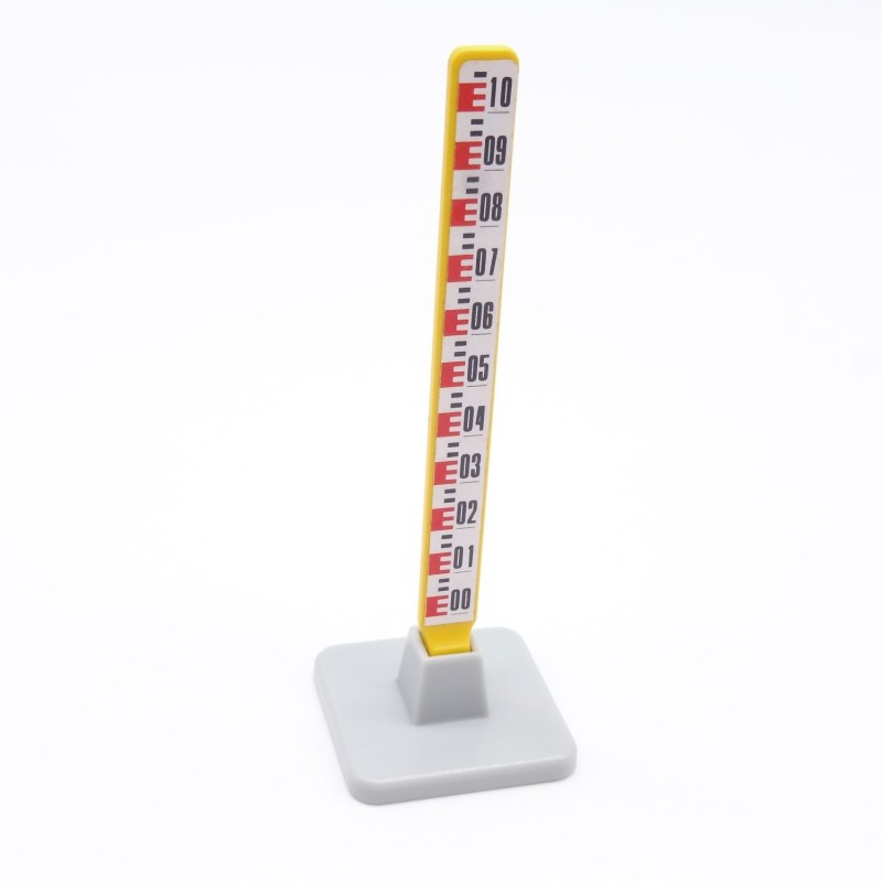 Playmobil 39077 Poteau Mesureur avec Socle Travaux 3184 3464 3760 3777 4043 un peu usé