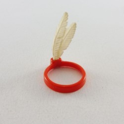 Playmobil 5326 Serre Tête Rouge avec Plume Indien Plume Sale ou Jaunie