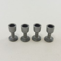 Playmobil 9070 Lot de 4 Verres à pied Argent