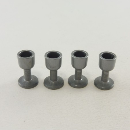 Playmobil 9070 Lot de 4 Verres à pied Argent