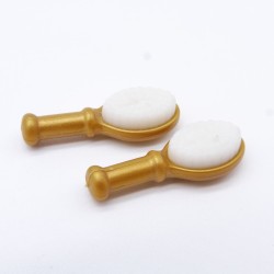 Playmobil 30813 Lot de 2 Brosses à Cheveux Dorées