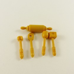 Playmobil 11451 Lot de 5 Ustensiles Jaunes Cuisine 1900 5322