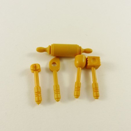 Playmobil 11451 Lot de 5 Ustensiles Jaunes Cuisine 1900 5322