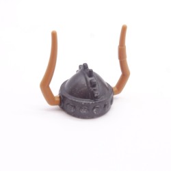 Playmobil 42116 Casque de Gaulois ou Viking Gris avec Cornes