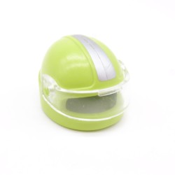 Playmobil 42166 Casque de Moto Vert et Argent avec Carreau
