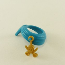 Playmobil 24197 Chapeau de Pirate Bandana Bleu avec Breloque