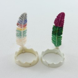 Playmobil 27114 Playmobil Set of 2 Indian Head Greenhouses with Colorful Colors Vintage Feathers