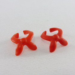 Playmobil 25618 Playmobil Batch of 2 Collars Scarves Knots Orange Red