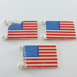 Playmobil 7447 Playmobil Lot of 3 Vintage Worn Nordic Flags