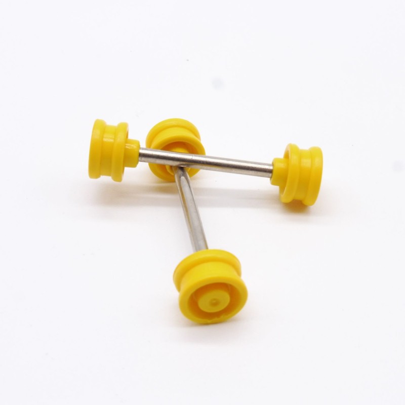 Playmobil 31898 Playmobil Set of 2 axles 38mm wide yellow rims