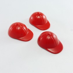 Playmobil 5229 Playmobil Lot of 3 Round Red Caps Adults