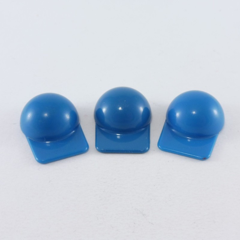 Playmobil 2488 Playmobil Lot de 3 Casquettes Rondes Bleues Adultes Vintage