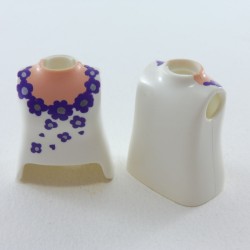 Playmobil 26991 Playmobil Lot of 2 Women's Busts White Purple and Silver with Cleavage