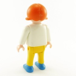 Playmobil Enfant Fille Jaune et Blanc avec Dessin sur Poitrine 3819 3256