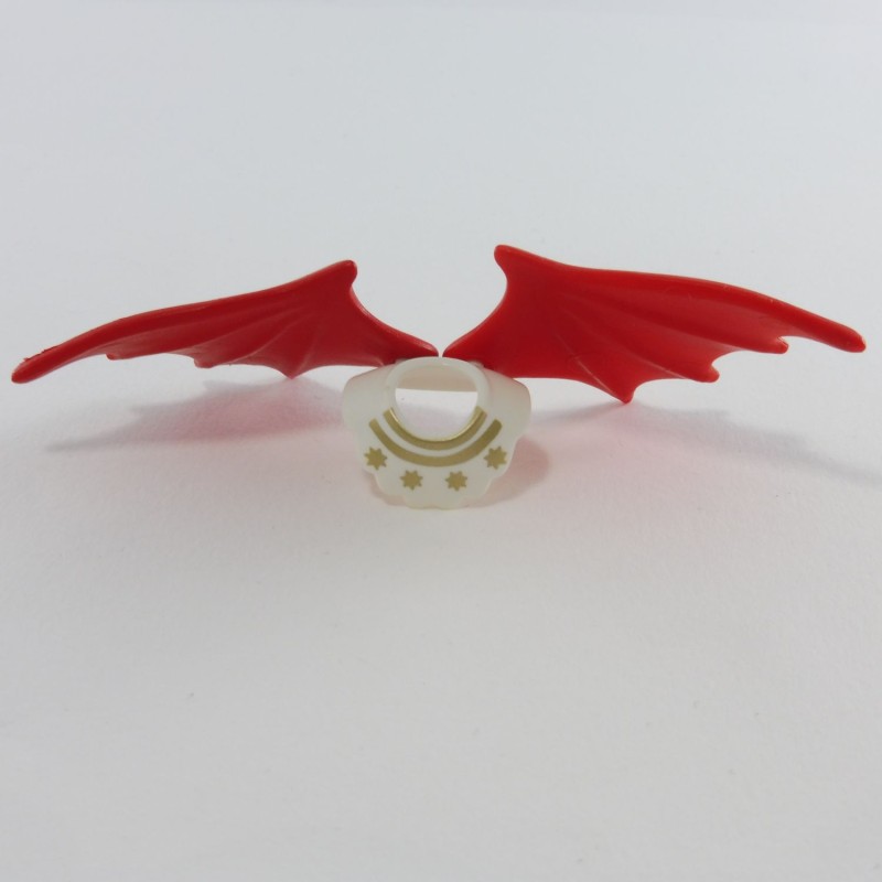 Playmobil 19577 Playmobil White and Golden Neck Armor with Red Dragon Wings