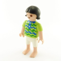 Playmobil 21907 Playmobil Child Girl White and Green Barefeet 3205