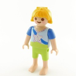 Playmobil 21927 Playmobil Child Girl Green and Blue Barefeet 4692