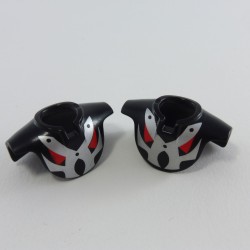 Playmobil 15629 Playmobil Set of 2 Black and Red Neck Armor