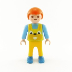 Playmobil 14977 Playmobil Enfant Garçon Jaune Bleu Lapin 3075 3373