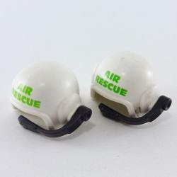 Playmobil 5403 Playmobil Set of 2 White Helicopter Air Rescue Helicopter Helmets with Microphone