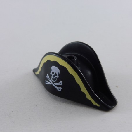 Playmobil 25287 Playmobil Chapeau Bicorne Noir et Jaune avec Tête de Mort