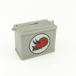 Playmobil 22245 Playmobil Small Gray Chest with Lid and Drawing Dinosaur