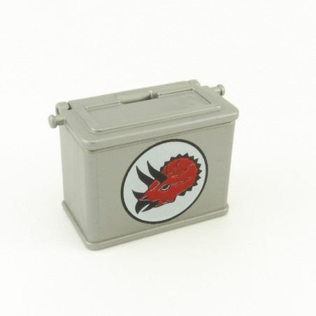 Playmobil 22245 Playmobil Small Gray Chest with Lid and Drawing Dinosaur
