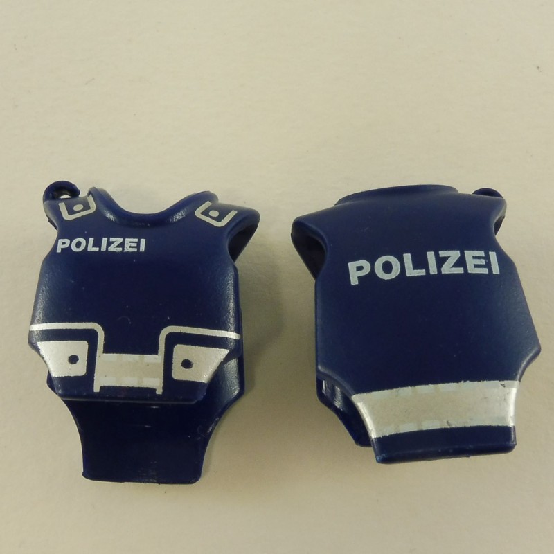 Playmobil 23835 Playmobil Lot de 2 Gilets Pareballe Police Bleu Foncé