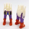 Playmobil 19718 Playmobil Lot de 2 Paires de Jambes Violettes Bottes Oranges Foncées