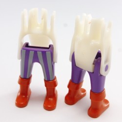 Playmobil 12248 Playmobil Set of 2 Pairs of Legs Violet White Traits Boots Oranges