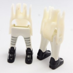 Playmobil 19833 Playmobil Batch of 2 Pairs of Legs White Money Black Roller Shoes