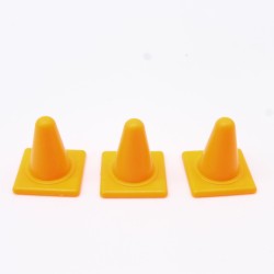 Playmobil 29471 Playmobil Lot de 3 Petits Cones de Signalisation