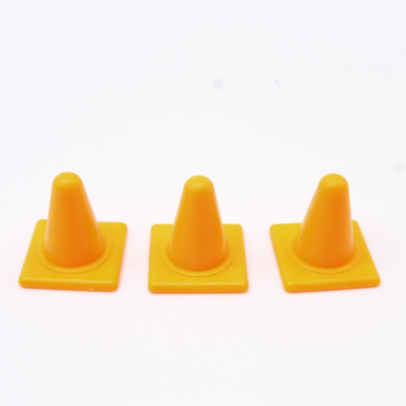 Playmobil 29471 Playmobil Lot de 3 Petits Cones de Signalisation