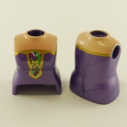 Playmobil 23766 Playmobil Lot of 2 Mauve Woman Busts with Gold and Green Deco
